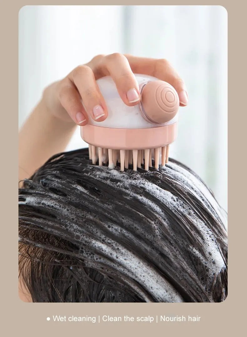 Brosse de Bain pour Animaux – Silicone Doux avec Distributeur de Shampoing