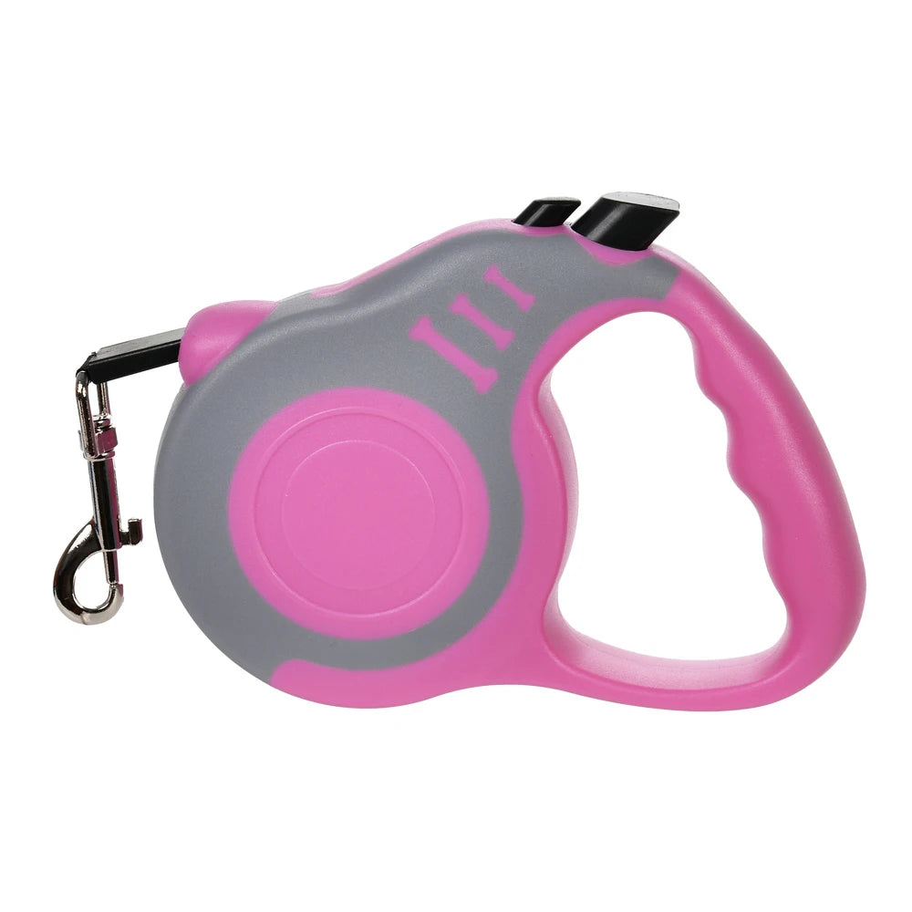 Laisse Rétractable Automatique pour Chien et Chat – Nylon Solide 3m/5m