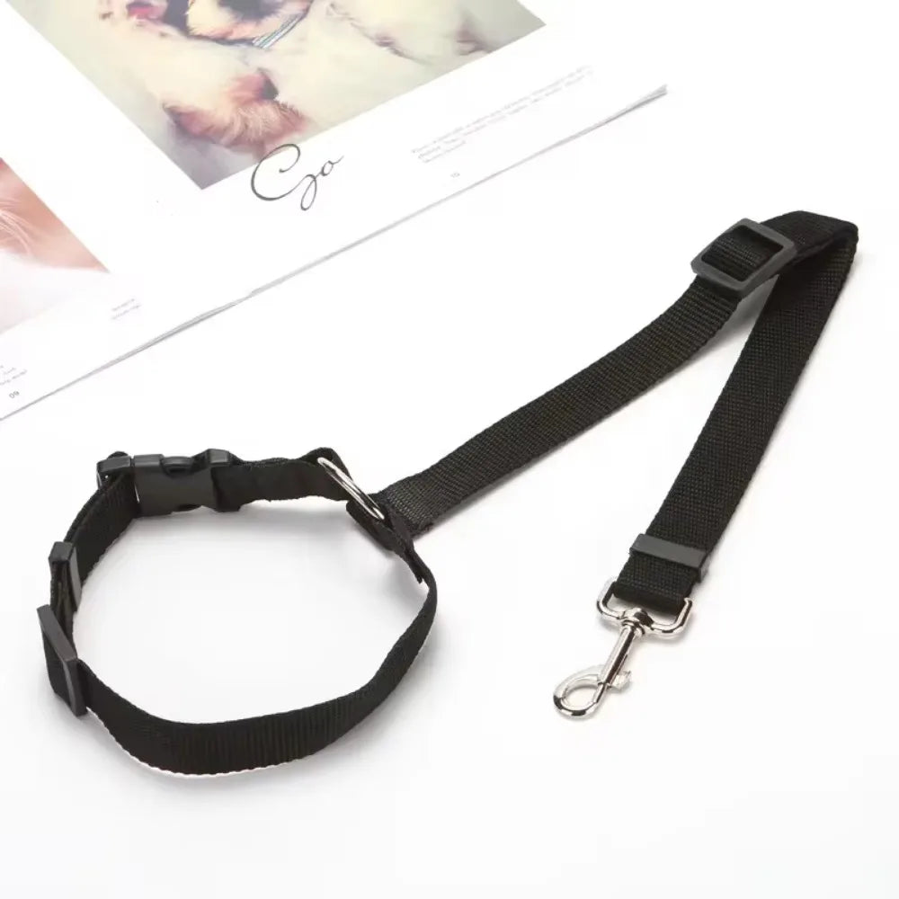 Ceinture de Sécurité 2-en-1 pour Chien – Laisse et Harnais Auto Réglable