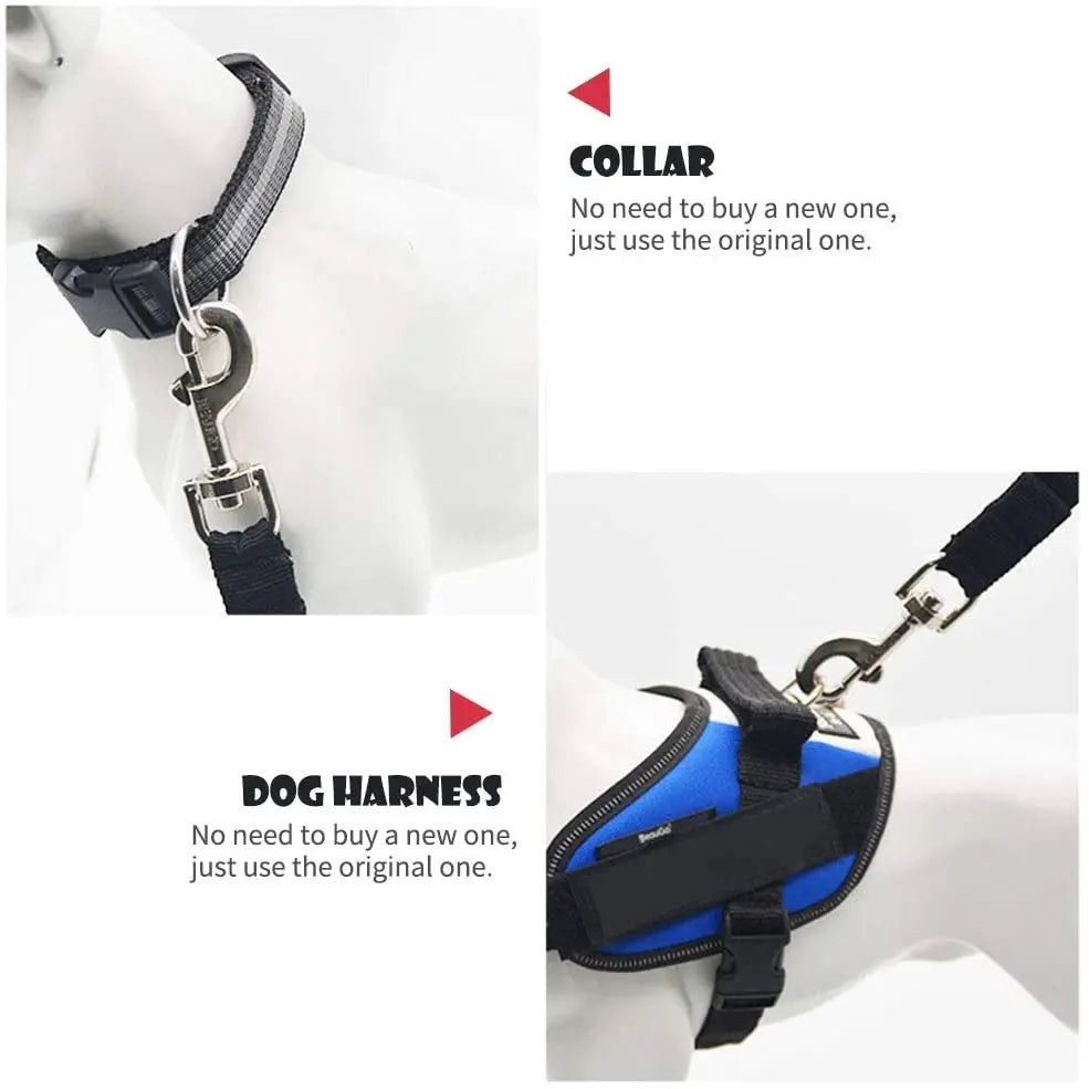 Ceinture de Sécurité Réglable pour Chien & Chat – Harnais de Voiture