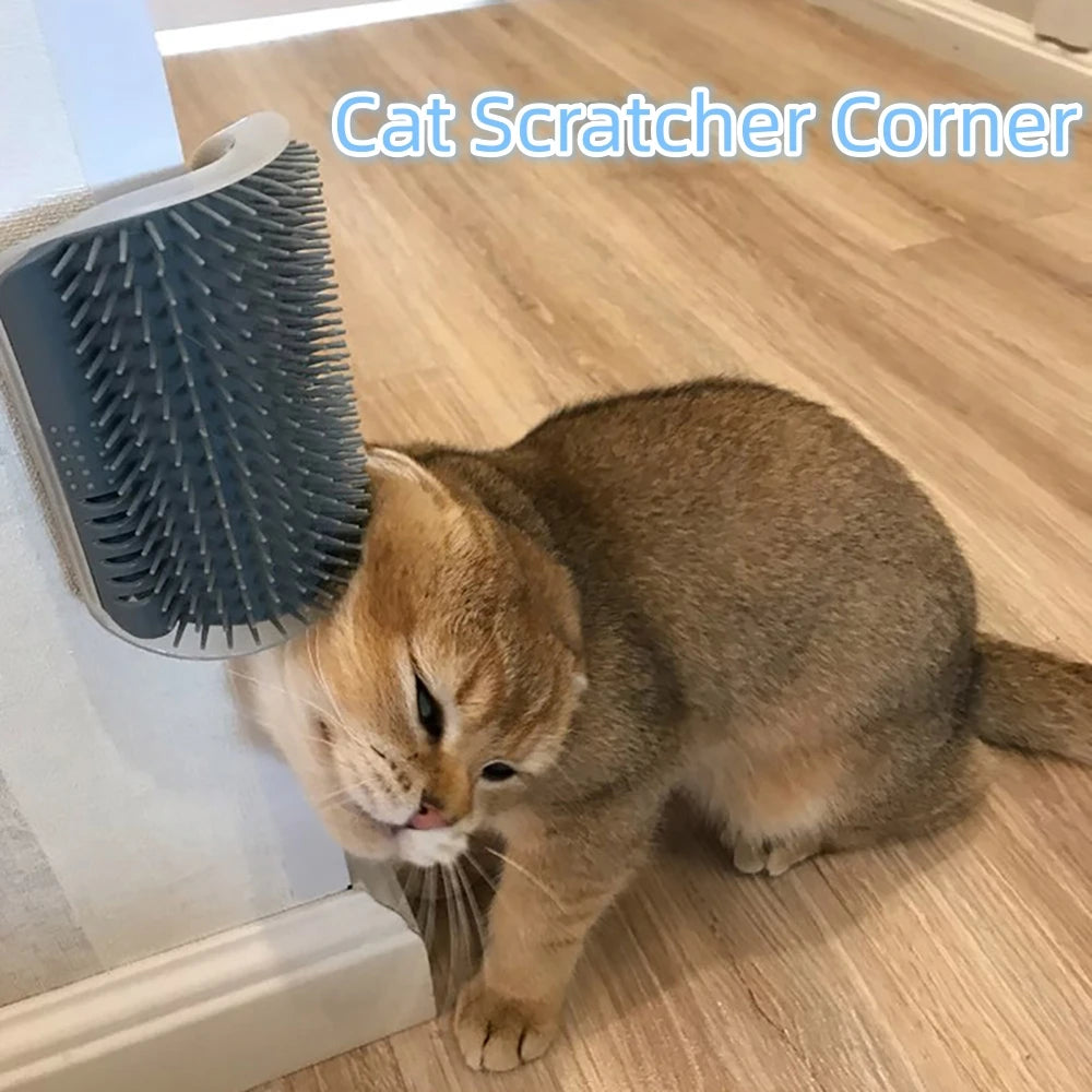 Griffoir & Masseur pour Chat – Brosse Auto-Nettoyante et Anti-Poils
