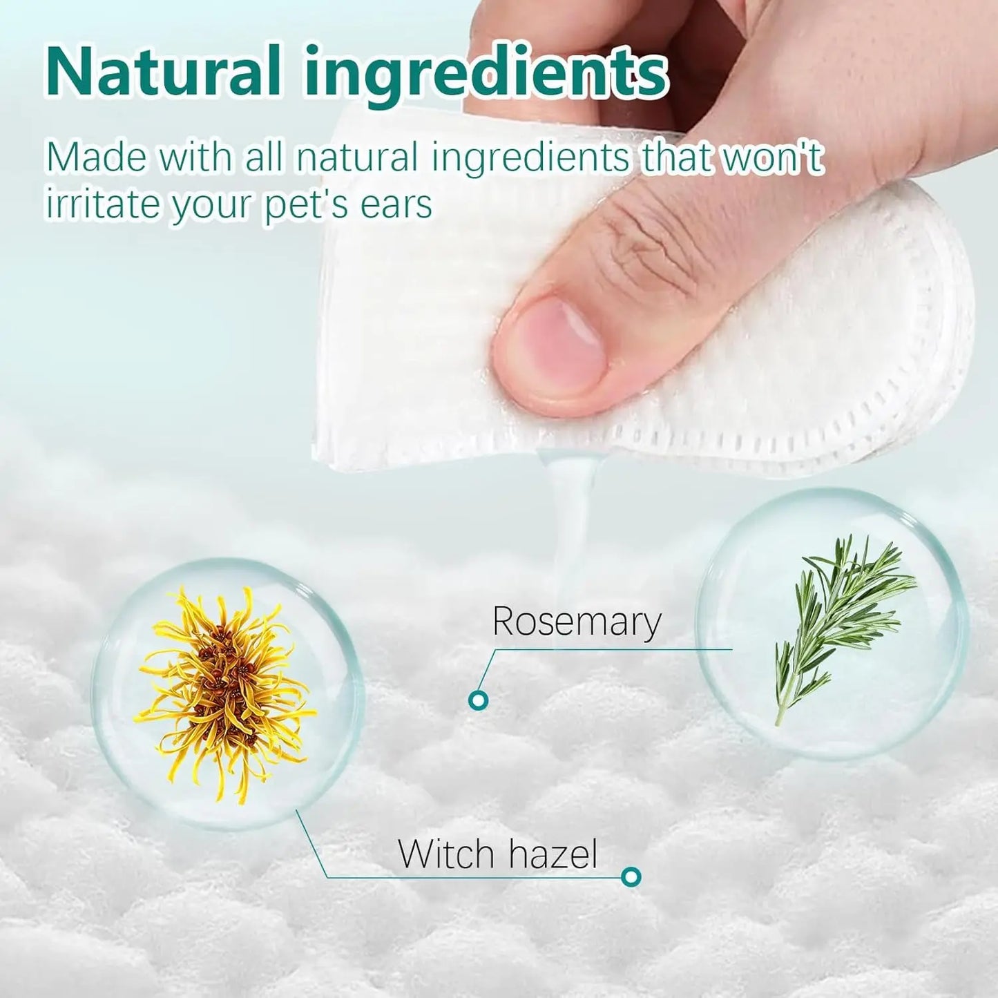 Lingettes Nettoyantes pour Oreilles – Chiens & Chats – Nettoyage Doux et Anti-Odeurs