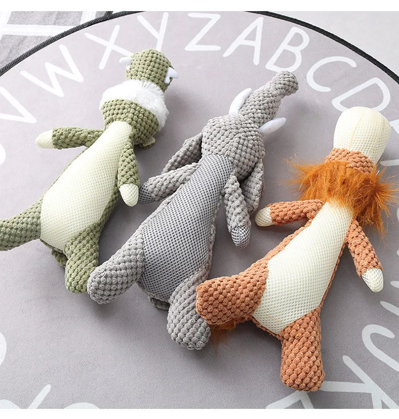 Jouet en Peluche pour Chiens – Jouet à Mâcher avec Couineur (Squeak)