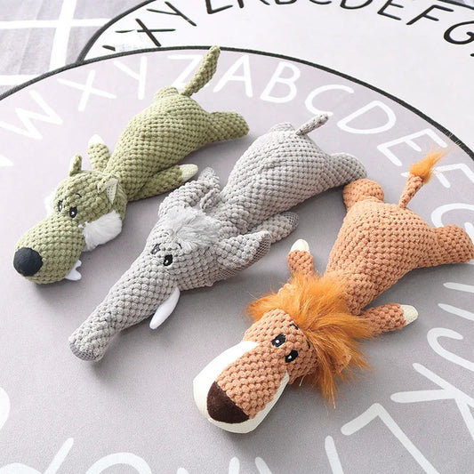 Jouet en Peluche pour Chiens – Jouet à Mâcher avec Couineur (Squeak)