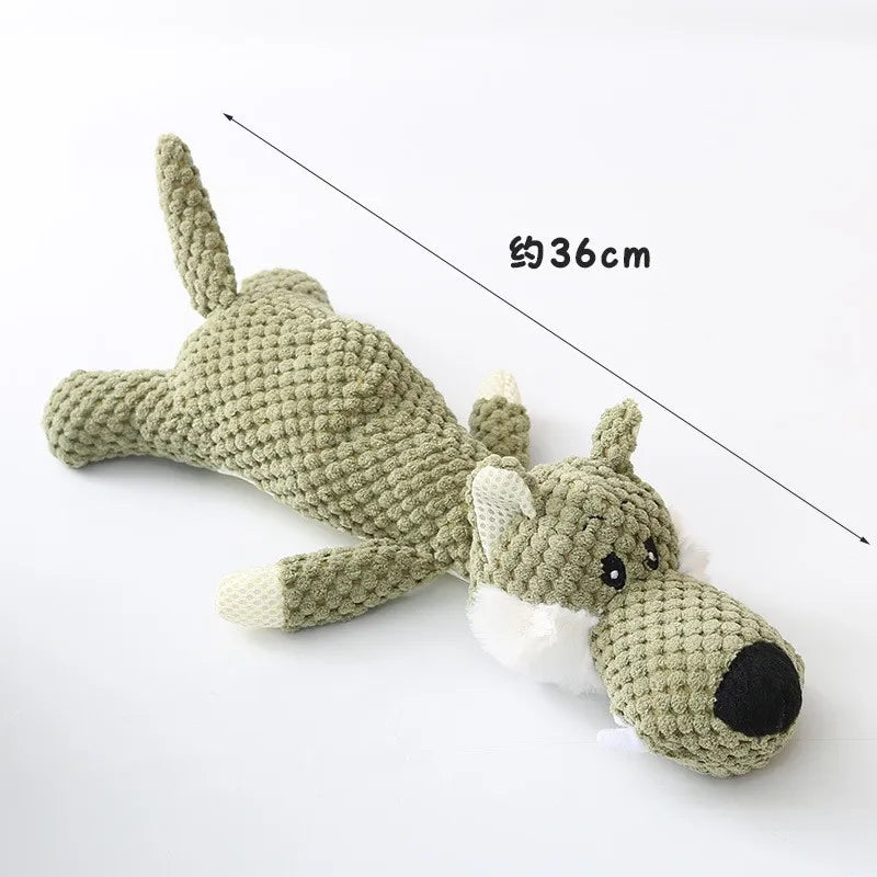 Jouet en Peluche pour Chiens – Jouet à Mâcher avec Couineur (Squeak)