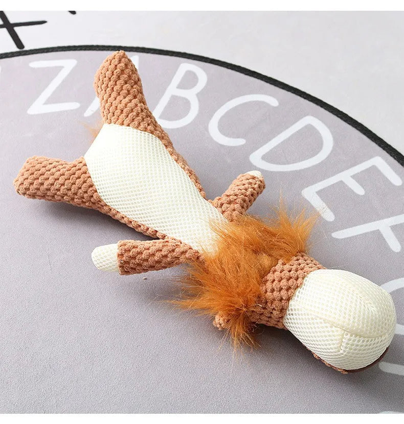 Jouet en Peluche pour Chiens – Jouet à Mâcher avec Couineur (Squeak)