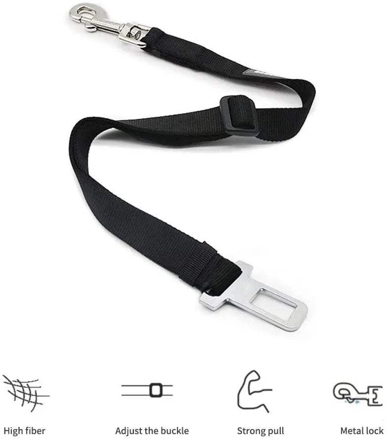 Ceinture de Sécurité Réglable pour Chien & Chat – Harnais de Voiture