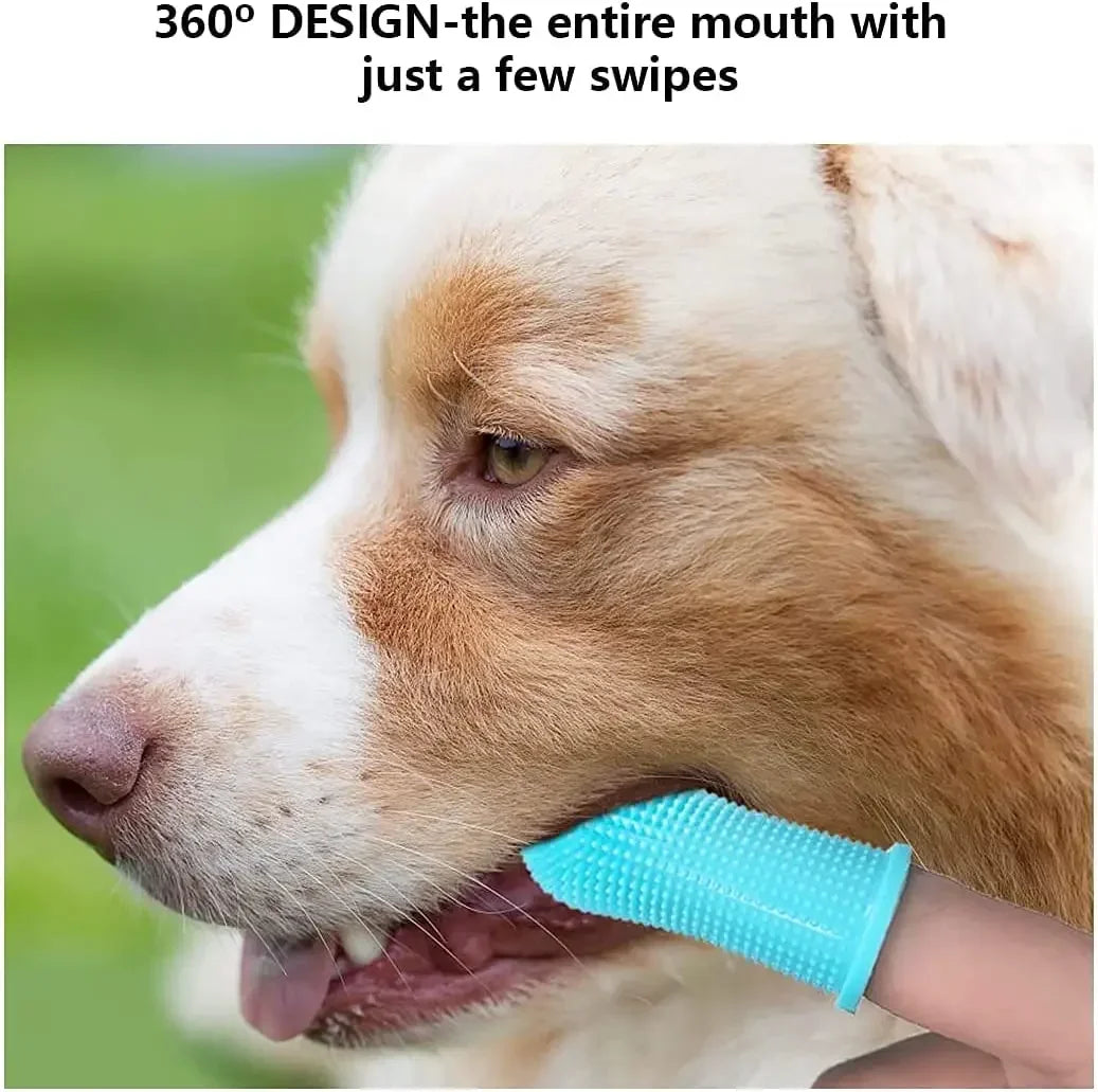 Brosse à Dents en Silicone pour Chien & Chat – Hygiène Buccale Anti-Mauvaise Haleine
