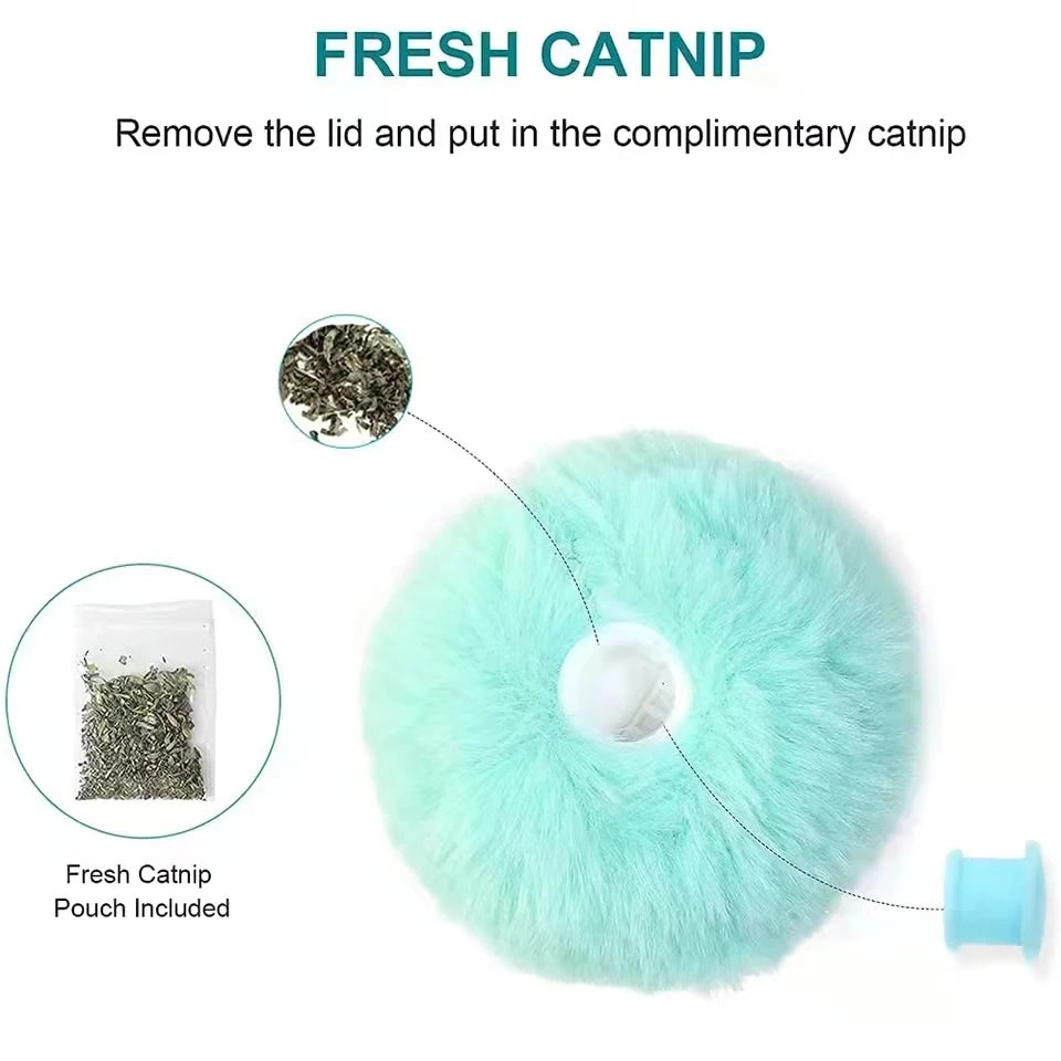 Balle Interactive Sonore pour Chat avec Catnip – 3 Sons Animaux