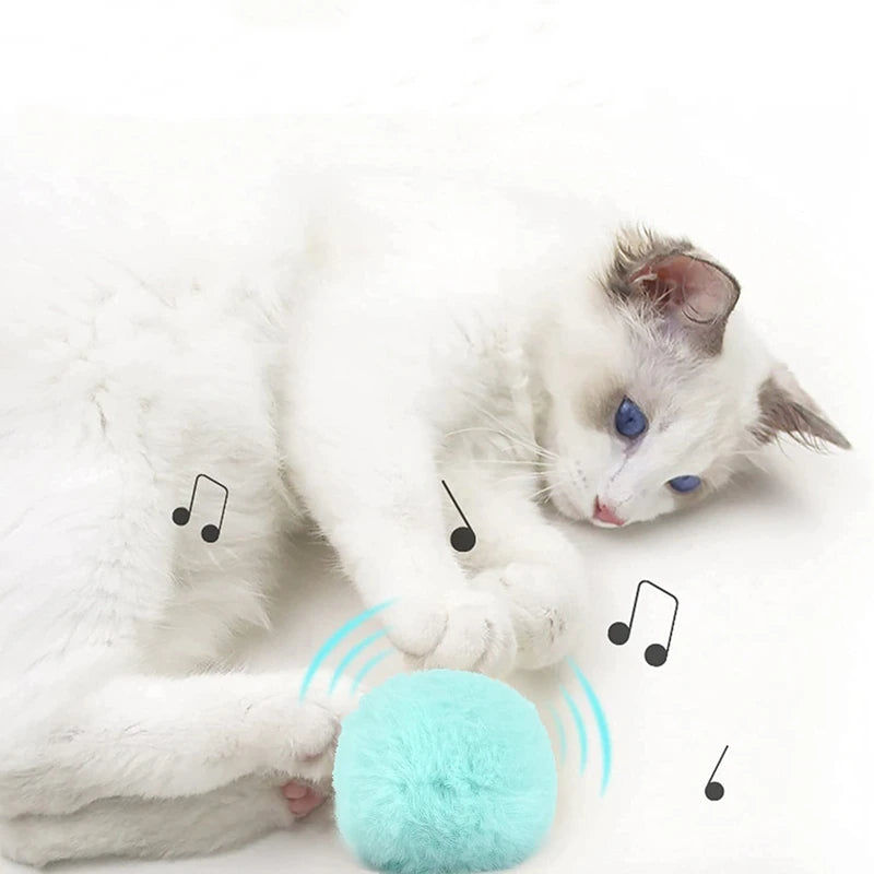 Balle Interactive Sonore pour Chat avec Catnip – 3 Sons Animaux