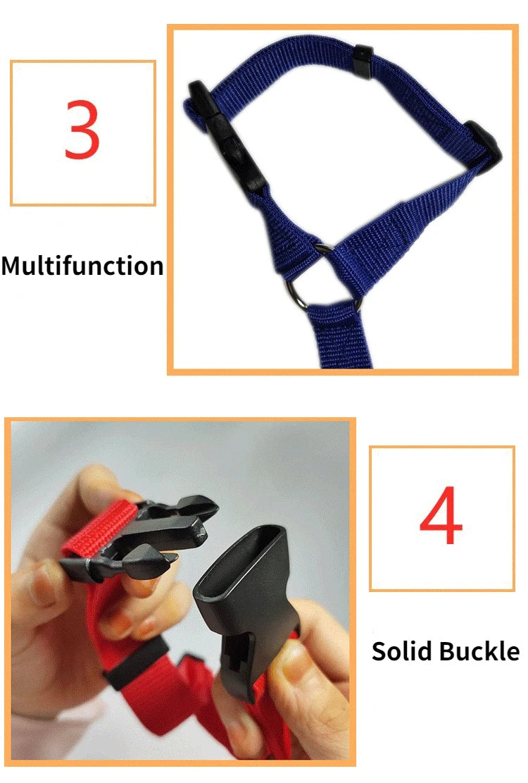 Ceinture de Sécurité 2-en-1 pour Chien – Laisse et Harnais Auto Réglable