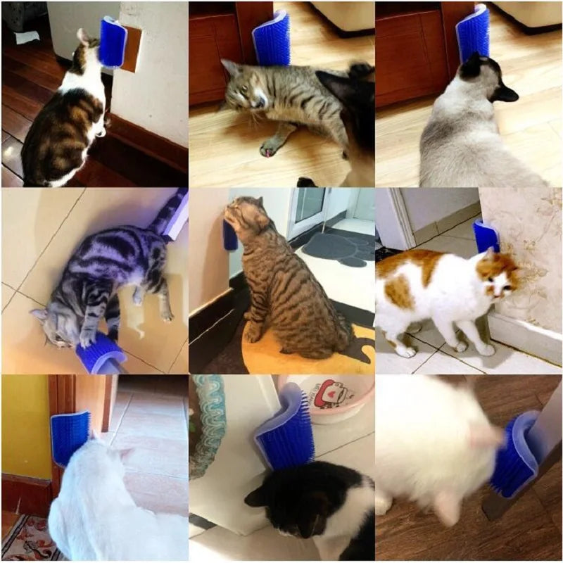 Griffoir & Masseur pour Chat – Brosse Auto-Nettoyante et Anti-Poils