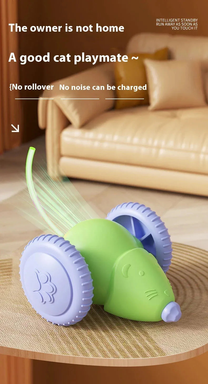 Jouet Électrique pour Chat – Souris Interactive avec Évitement d’Obstacles