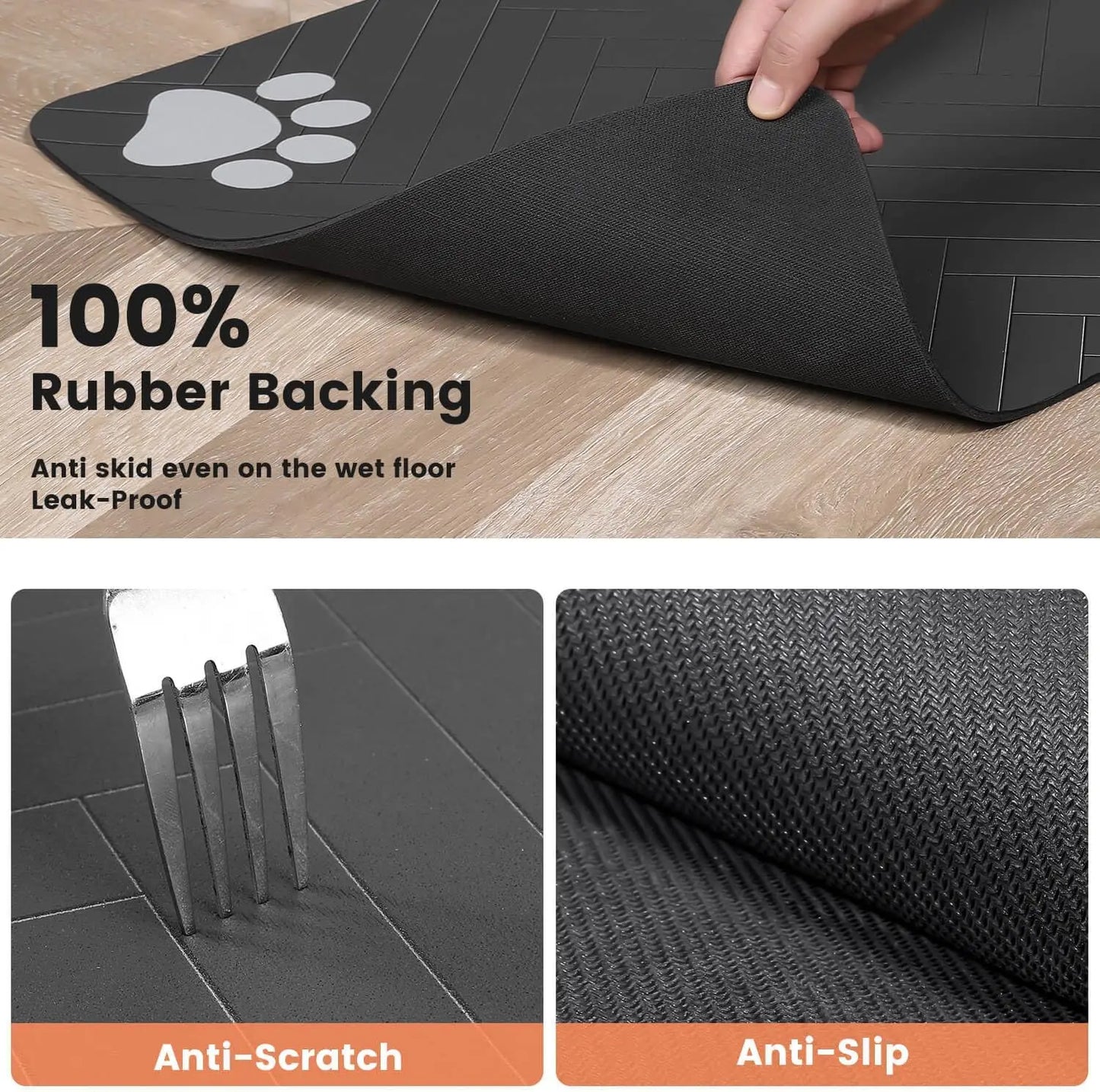 Tapis d’Alimentation Absorbant pour Chiens & Chats – Antidérapant et Imperméable