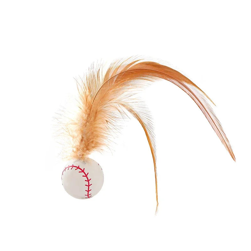 Balle Interactive avec Plumes pour Chat – Rebonds & Chasse