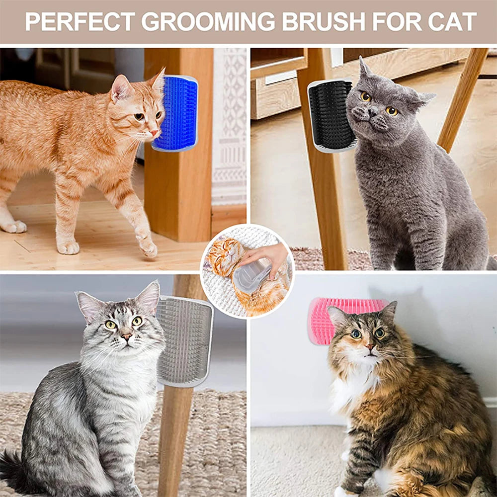 Griffoir & Masseur pour Chat – Brosse Auto-Nettoyante et Anti-Poils