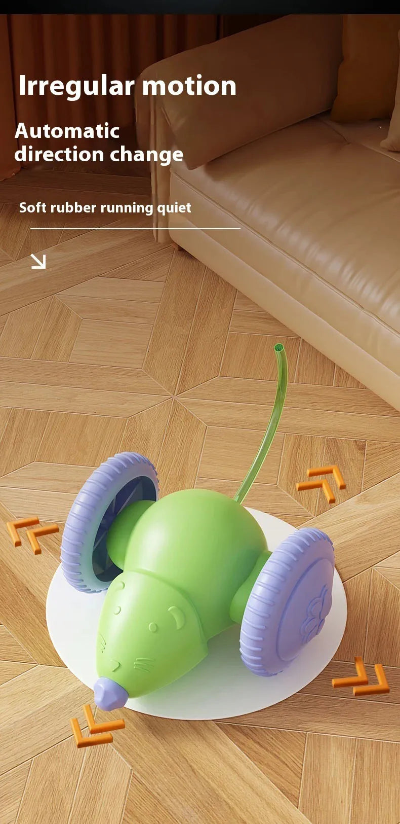 Jouet Électrique pour Chat – Souris Interactive avec Évitement d’Obstacles