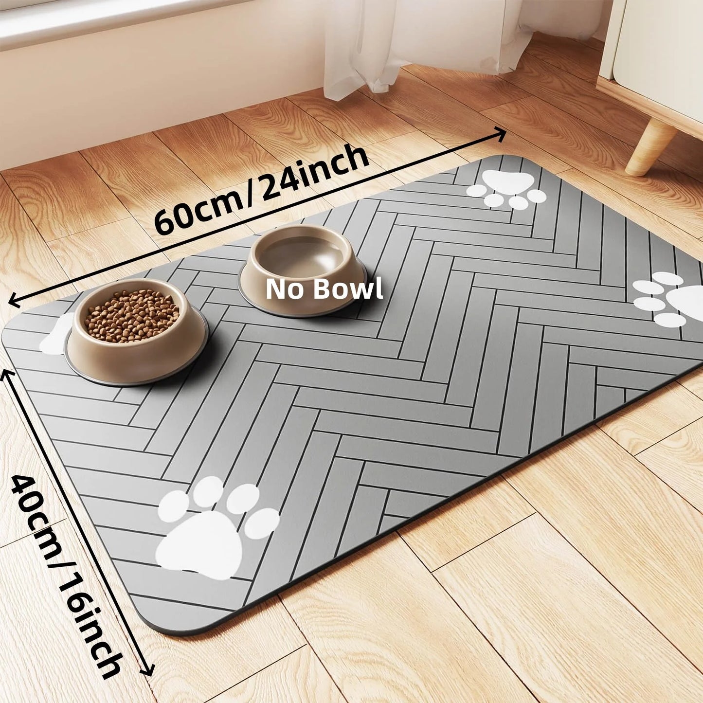 Tapis d’Alimentation Absorbant pour Chiens & Chats – Antidérapant et Imperméable