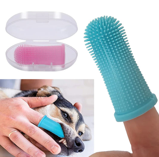 Brosse à Dents en Silicone pour Chien & Chat – Hygiène Buccale Anti-Mauvaise Haleine