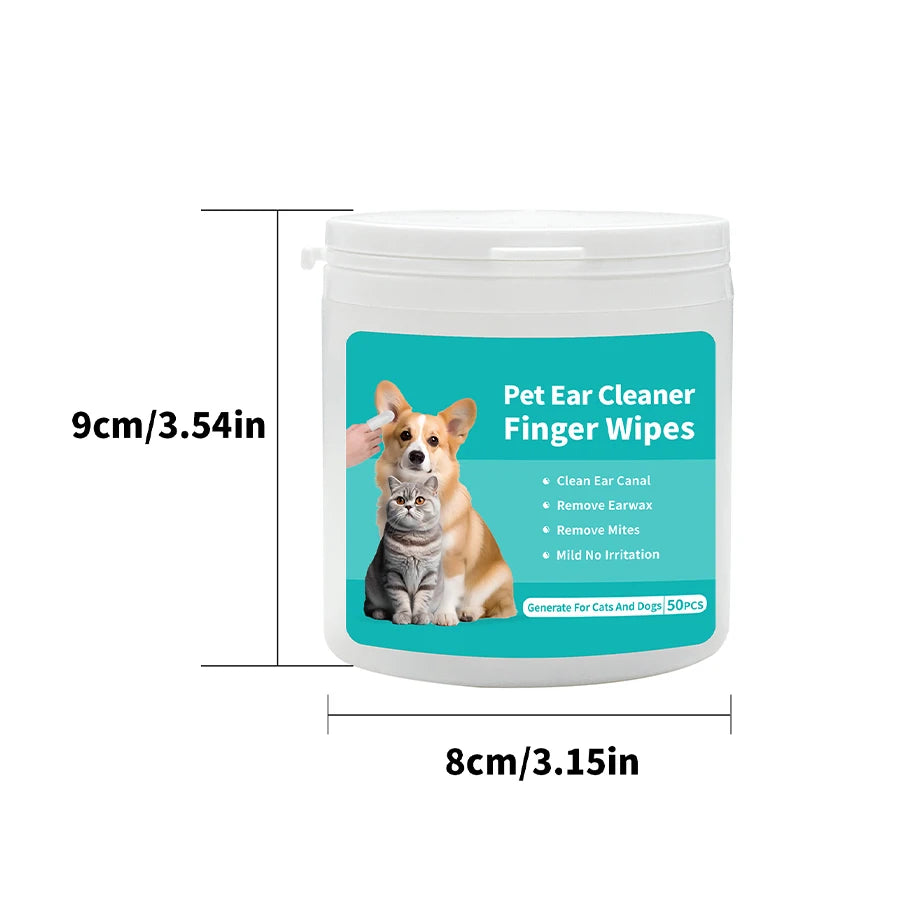 Lingettes Nettoyantes pour Oreilles – Chiens & Chats – Nettoyage Doux et Anti-Odeurs