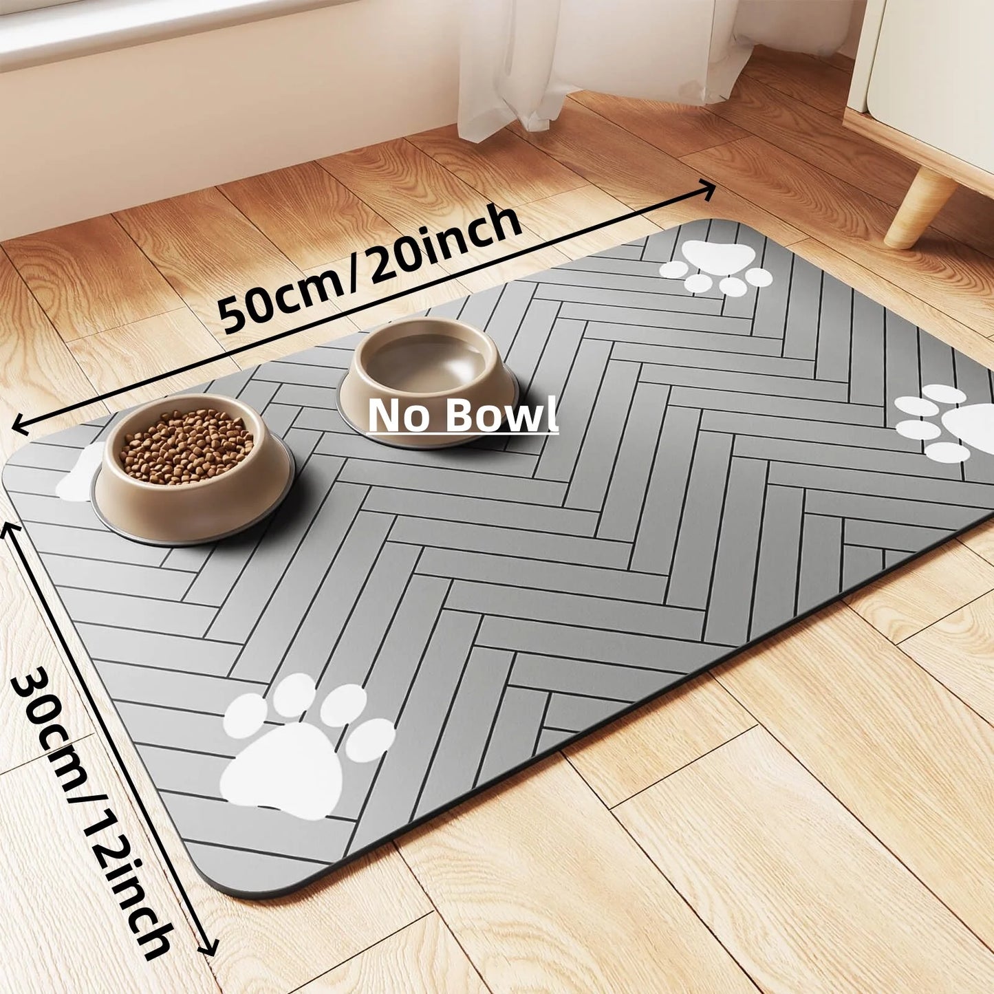 Tapis d’Alimentation Absorbant pour Chiens & Chats – Antidérapant et Imperméable