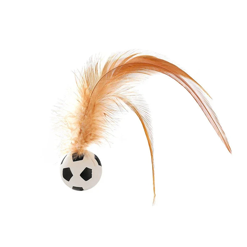 Balle Interactive avec Plumes pour Chat – Rebonds & Chasse