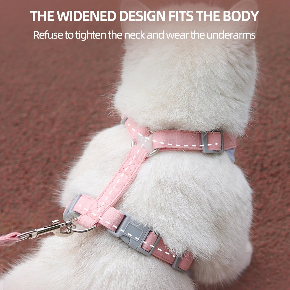 Harnais et Laisse pour Chien ou Chat – Ensemble Confortable et Respirant (XS à L)