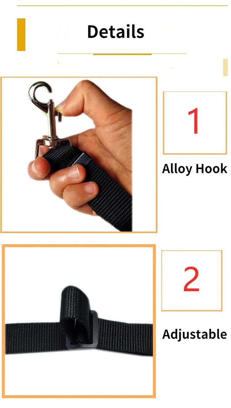 Ceinture de Sécurité 2-en-1 pour Chien – Laisse et Harnais Auto Réglable