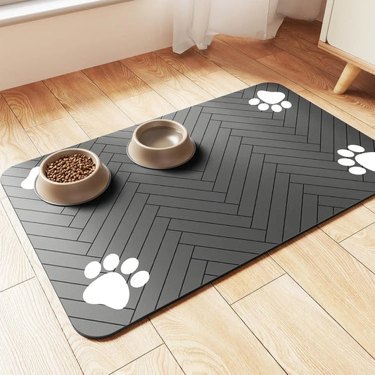 Tapis d’Alimentation Absorbant pour Chiens & Chats – Antidérapant et Imperméable