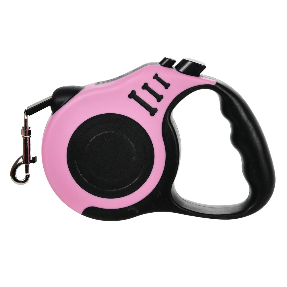 Laisse Rétractable Automatique pour Chien et Chat – Nylon Solide 3m/5m