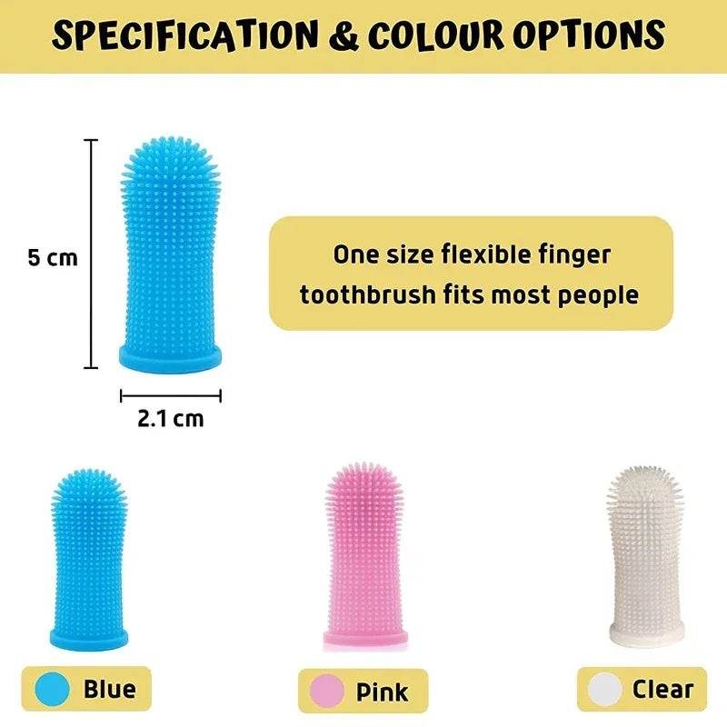 Brosse à Dents en Silicone pour Chien & Chat – Hygiène Buccale Anti-Mauvaise Haleine