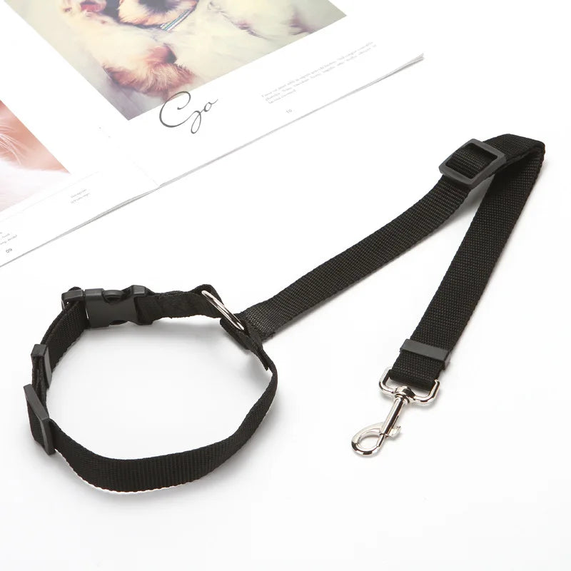Ceinture de Sécurité 2-en-1 pour Chien – Laisse et Harnais Auto Réglable