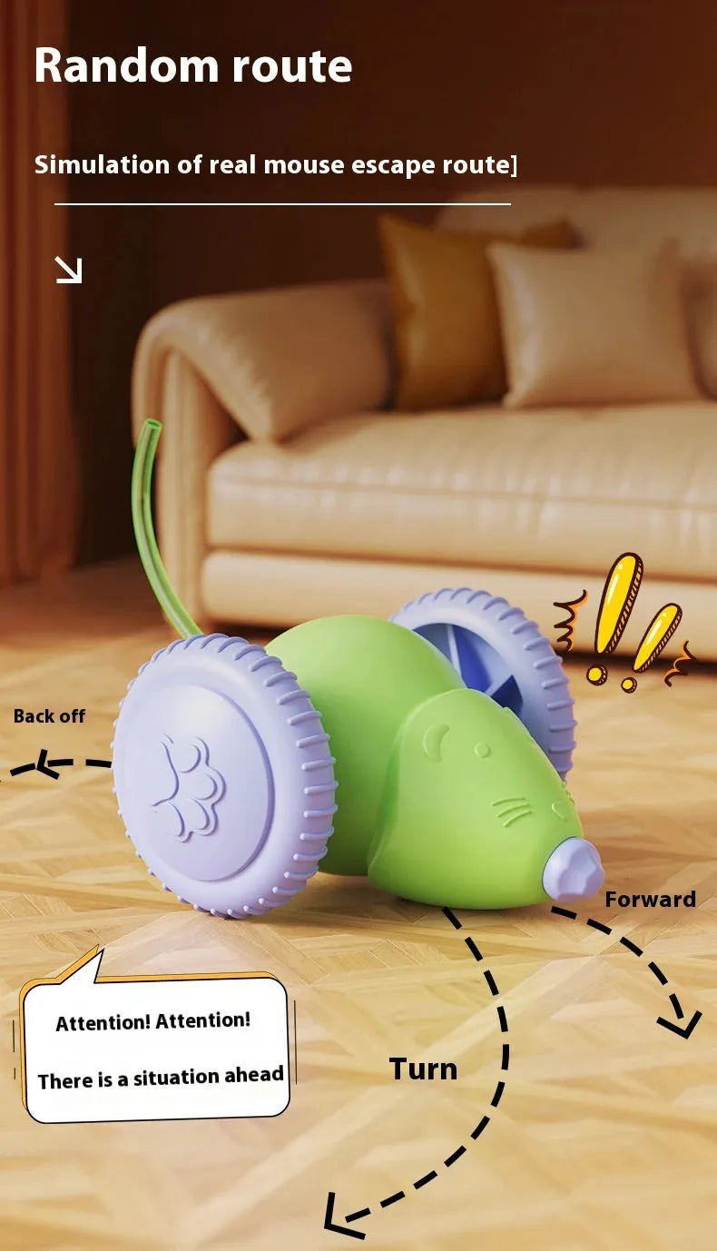 Jouet Électrique pour Chat – Souris Interactive avec Évitement d’Obstacles