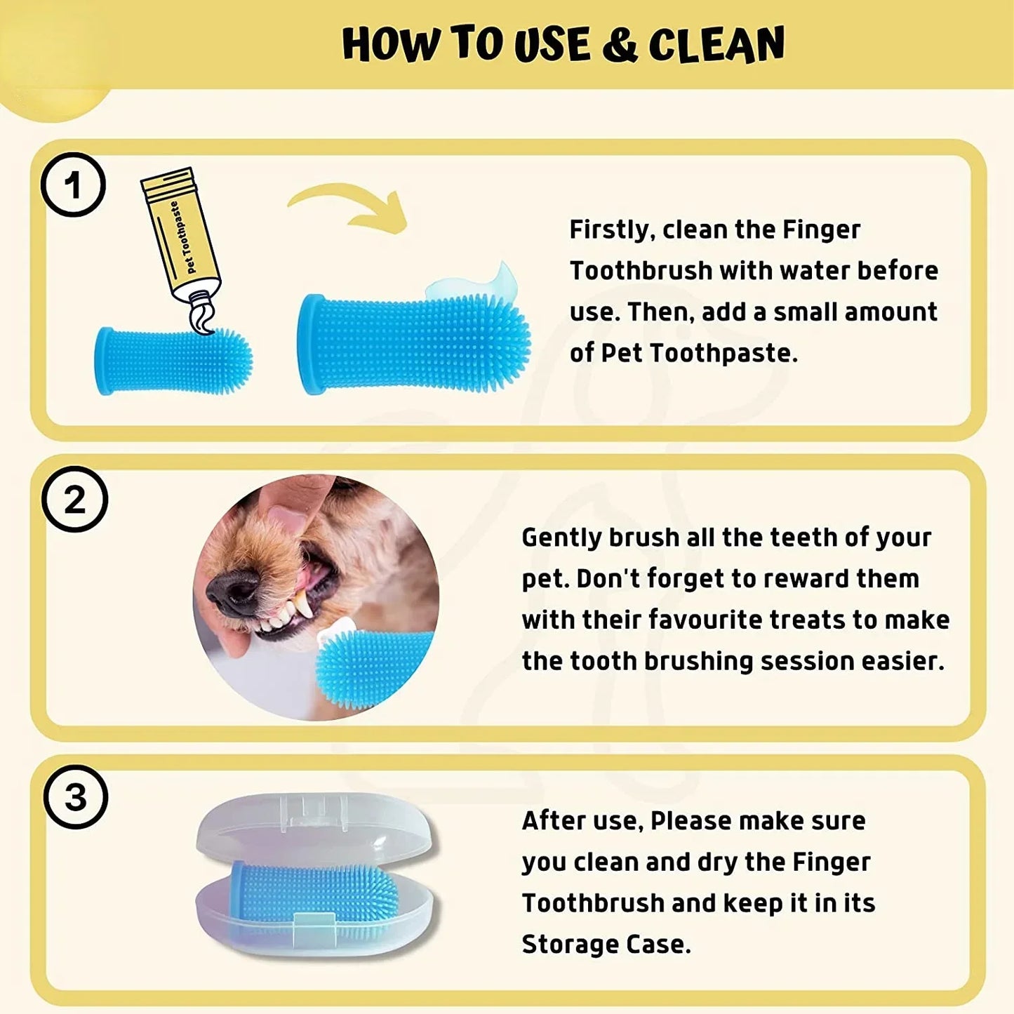 Brosse à Dents en Silicone pour Chien & Chat – Hygiène Buccale Anti-Mauvaise Haleine