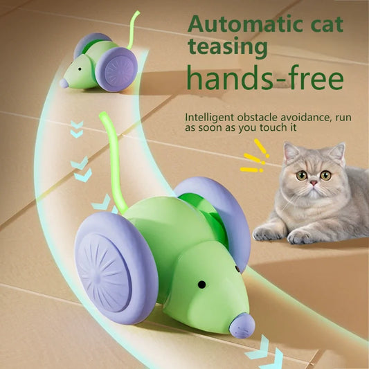 Jouet Électrique pour Chat – Souris Interactive avec Évitement d’Obstacles
