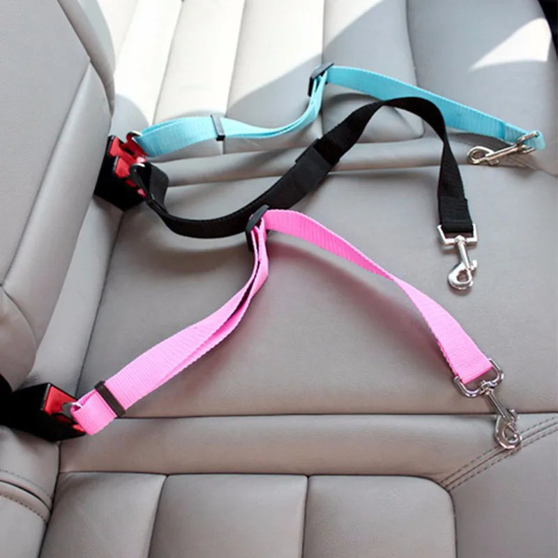Ceinture de Sécurité Réglable pour Chien & Chat – Harnais de Voiture