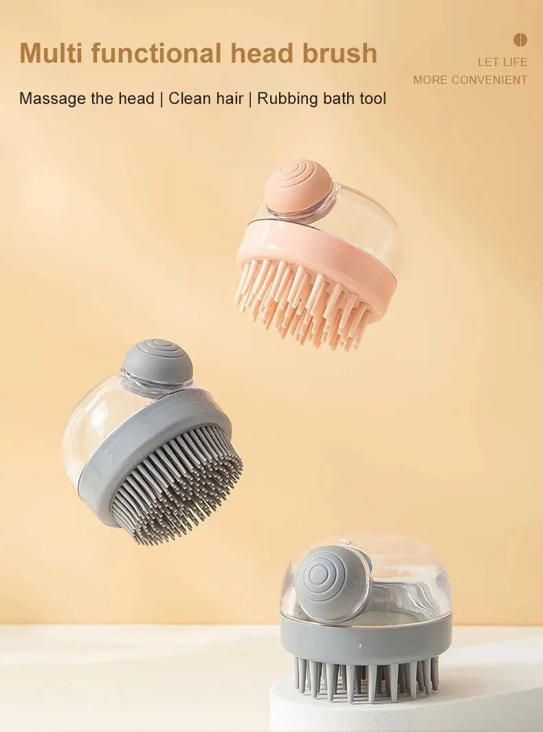 Brosse de Bain pour Animaux – Silicone Doux avec Distributeur de Shampoing