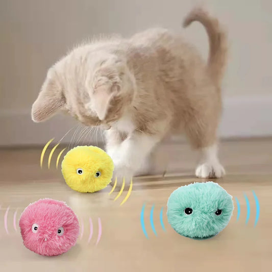Balle Interactive Sonore pour Chat avec Catnip – 3 Sons Animaux