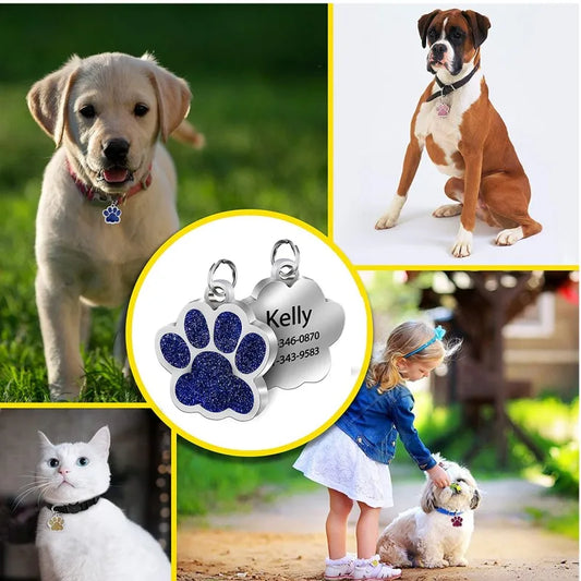 Médaille Personnalisée pour Chien et Chat – Gravure Nom & Téléphone (Acier Inoxydable)