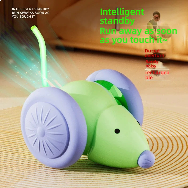Jouet Électrique pour Chat – Souris Interactive avec Évitement d’Obstacles
