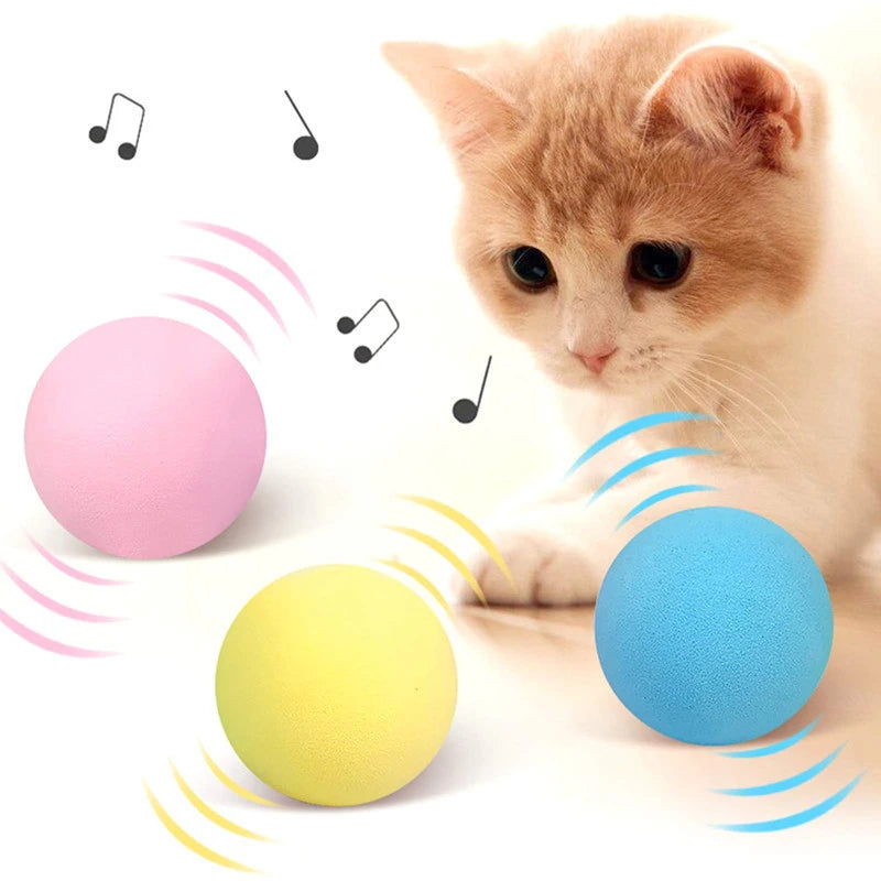Balle Interactive Sonore pour Chat avec Catnip – 3 Sons Animaux