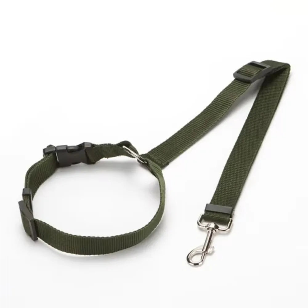 Ceinture de Sécurité 2-en-1 pour Chien – Laisse et Harnais Auto Réglable