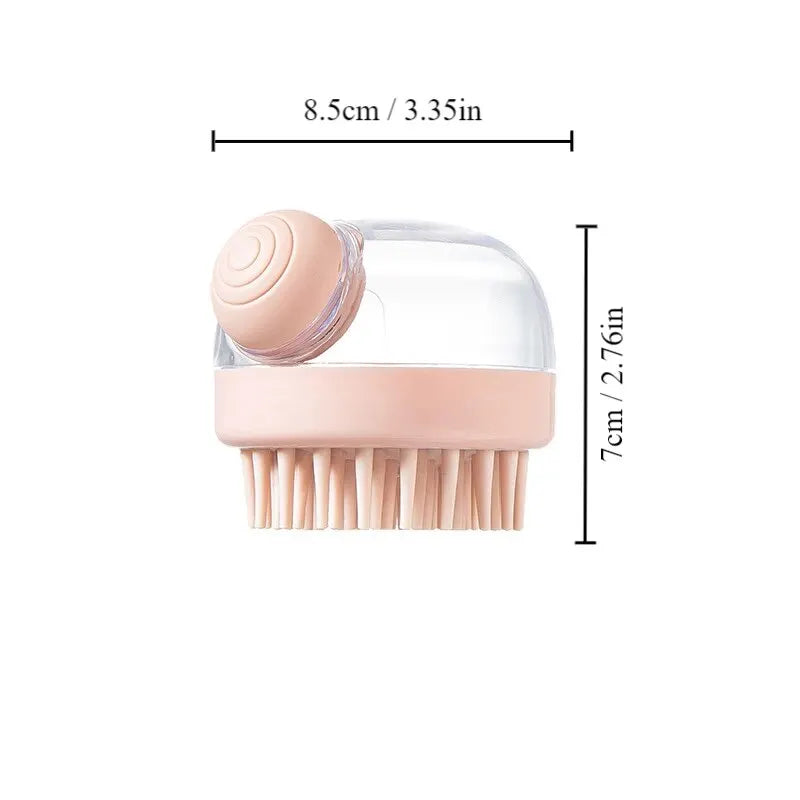 Brosse de Bain pour Animaux – Silicone Doux avec Distributeur de Shampoing