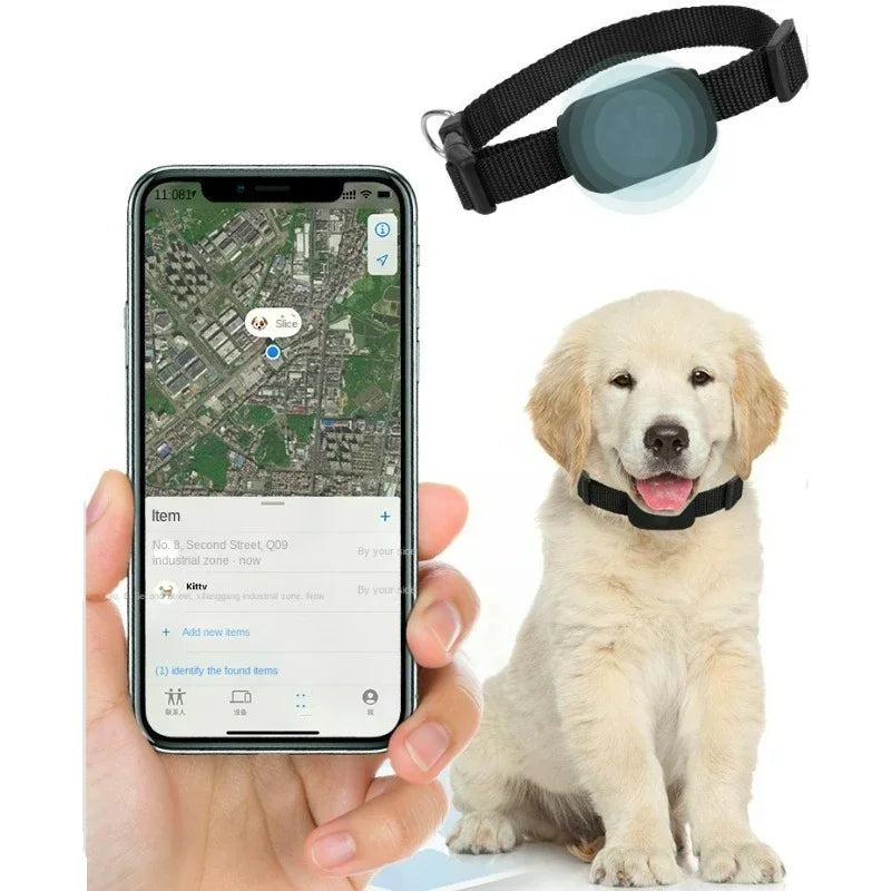 Collier GPS Waterproof pour Chien et Chat – Localisation Bluetooth Anti-Perte (iOS)